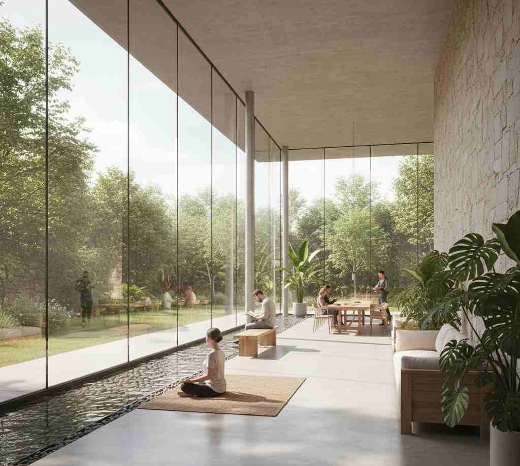 Visual Reference: Integrating Plants Natural Light And Water Features Into Architectural Design